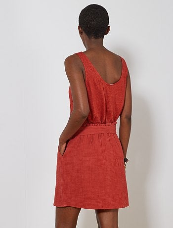 Saia com botões em gaze de algodão - Kiabi