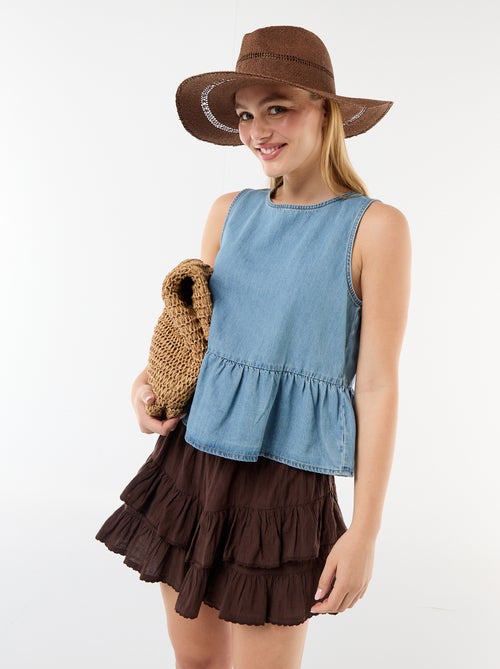 Saia com camadas e folhos - Kiabi