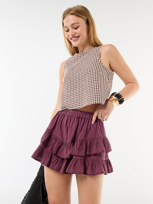 Saia com camadas e folhos - Kiabi