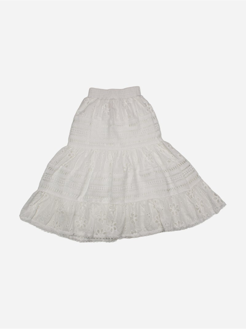 Saia com elásticos - Kids Star Branco - Kiabi
