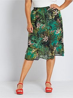 Saia com estampado 'tropical' - Kiabi