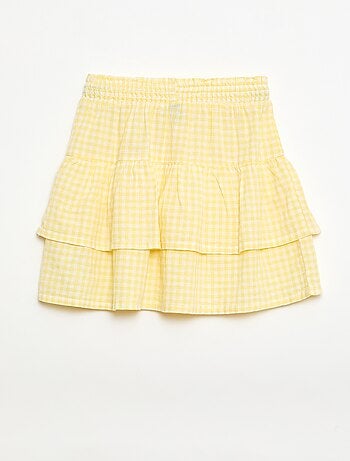 Saia com folhos vichy