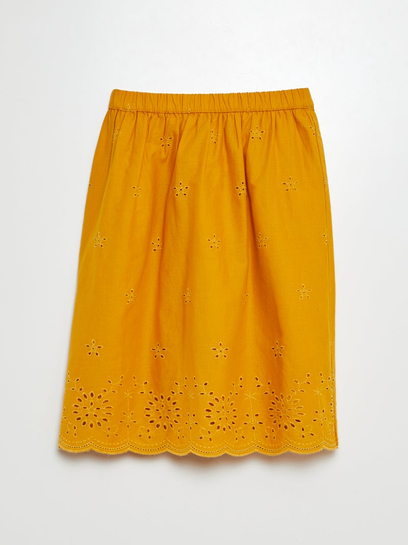 Saia com motivos de renda AMARELO - Kiabi
