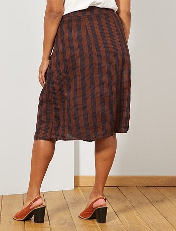 Saia comprida aos quadrados - Kiabi