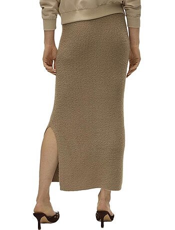 Saia Comprida Bege Vero Moda para Mulher