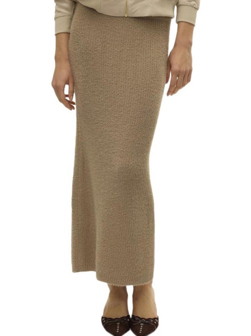 Saia Comprida Camel Vero Moda Puff para Mulher - Kiabi Saia Comprida Camel Vero Moda Puff para Mulher - Kiabi