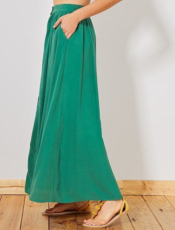 Saia comprida com botões - Kiabi