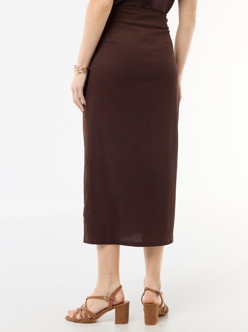 Saia comprida com fivela dourada na cintura - Kiabi