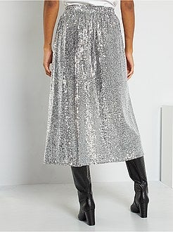 Saia comprida com lantejoulas - Kiabi