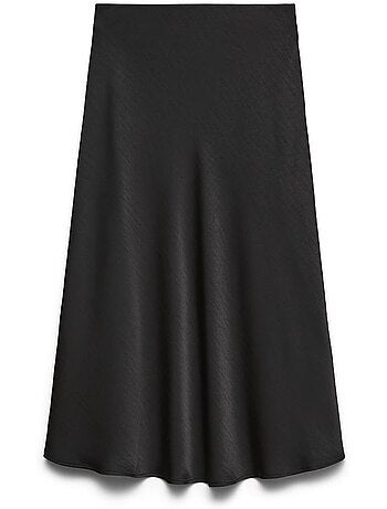 Saia Comprida de Cetim Preta para Mulher Vero Moda Emily