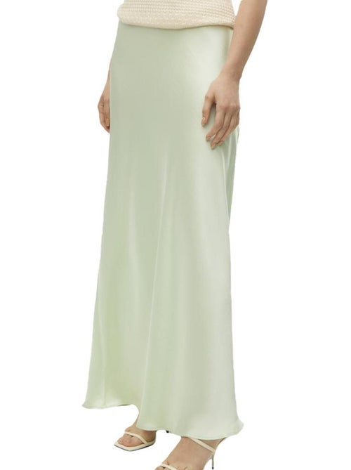 Saia Comprida de Cintura Alta Verde Vero Moda Beatrice - Kiabi