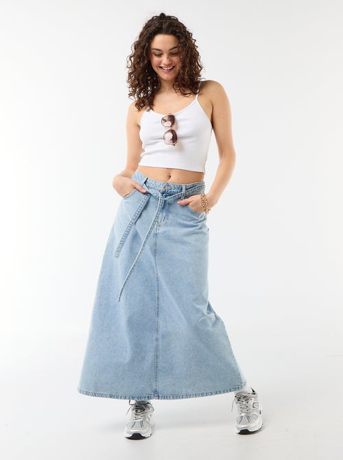 Saia comprida de ganga - Kiabi