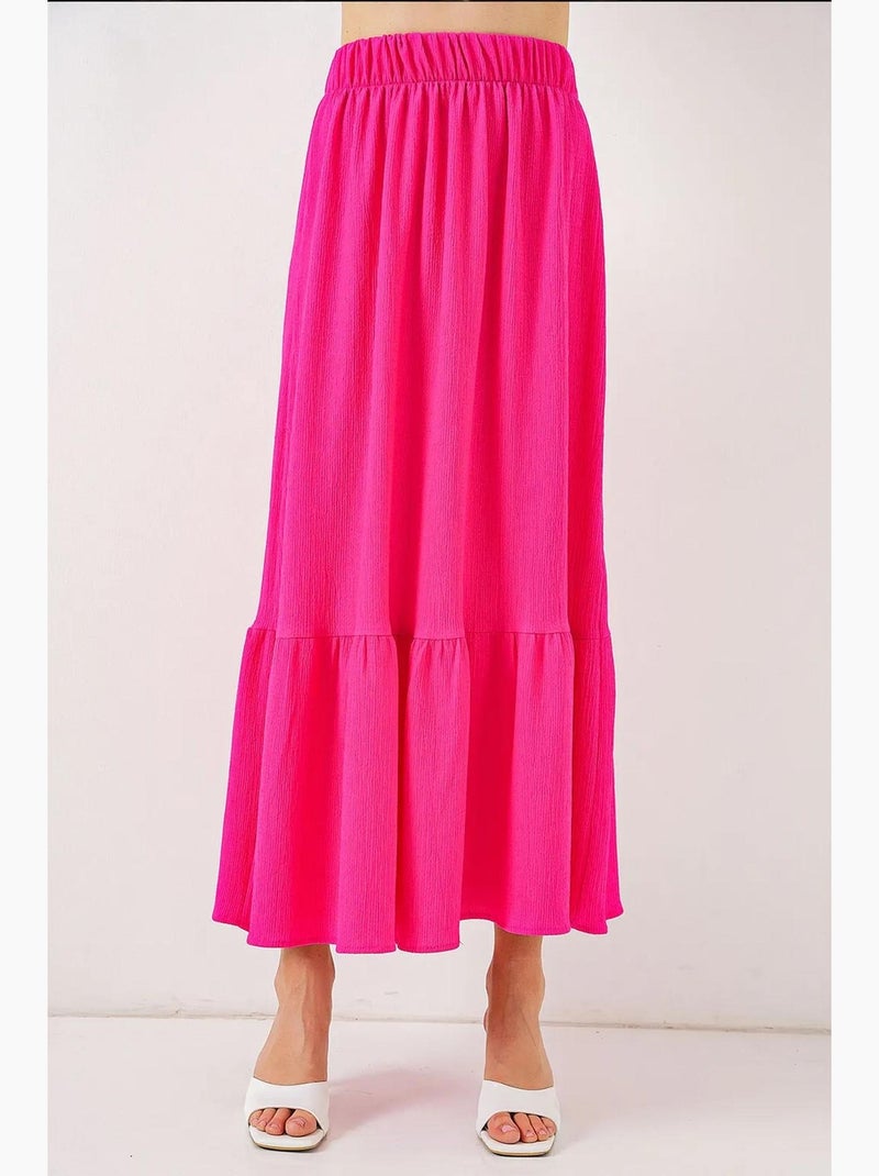 Saia comprida de malha bdart Rosa-fluo/Solinotes - Kiabi