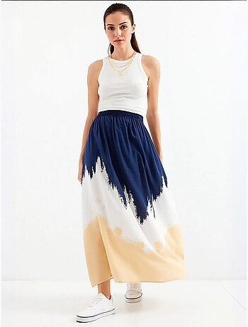 Saia comprida de viscose estampada bdart