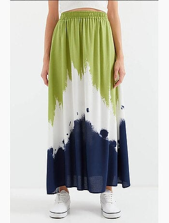 Saia comprida de viscose estampada bdart