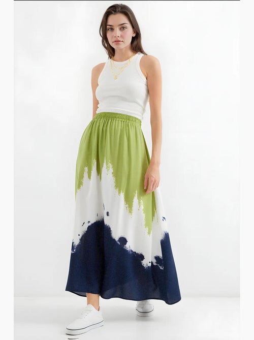 Saia comprida de viscose estampada bdart - Kiabi Saia comprida de viscose estampada bdart - Kiabi
