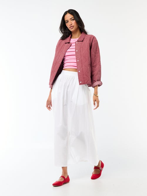 Saia comprida e larga evasê - Kiabi