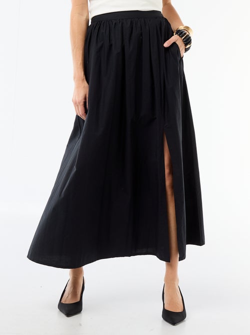 Saia comprida e larga evasê - Kiabi