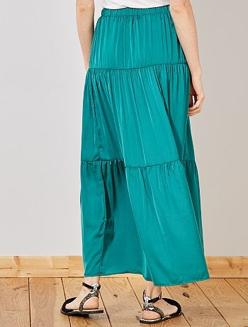 Saia comprida em cetim - Kiabi