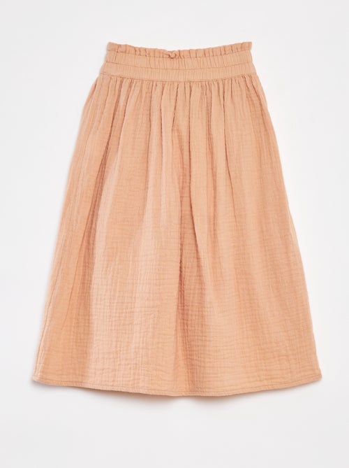 Saia comprida em gaze de algodão - Kiabi