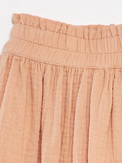 Saia comprida em gaze de algodão - Kiabi