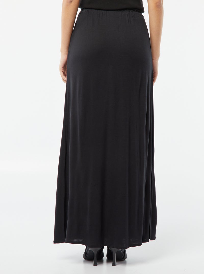 Saia comprida em jersey Preto - Kiabi
