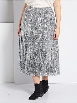 Saia comprida em lantejoulas - Kiabi