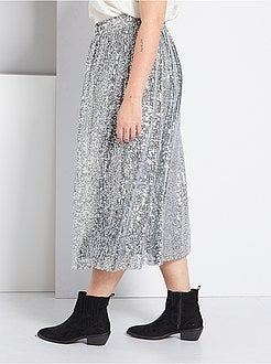 Saia comprida em lantejoulas - Kiabi