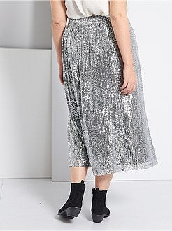 Saia comprida em lantejoulas - Kiabi