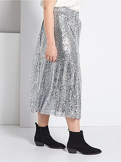 Saia comprida em lantejoulas - Kiabi