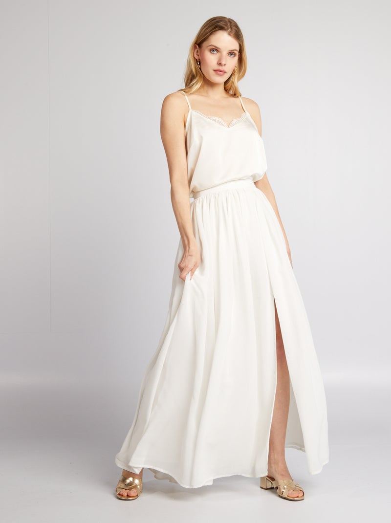 Saia comprida em tule Branco - Kiabi