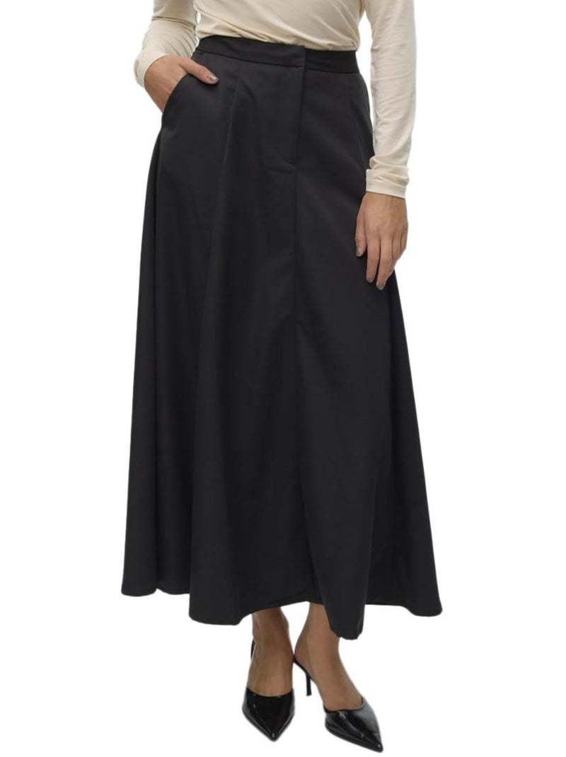 Saia Comprida Preta Vero Moda Tara Ankle para Mulher Preto - Kiabi