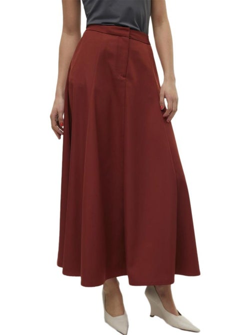 Saia Comprida Terracota Vero Moda Tara Ancle para Mulher - Kiabi Saia Comprida Terracota Vero Moda Tara Ancle para Mulher - Kiabi
