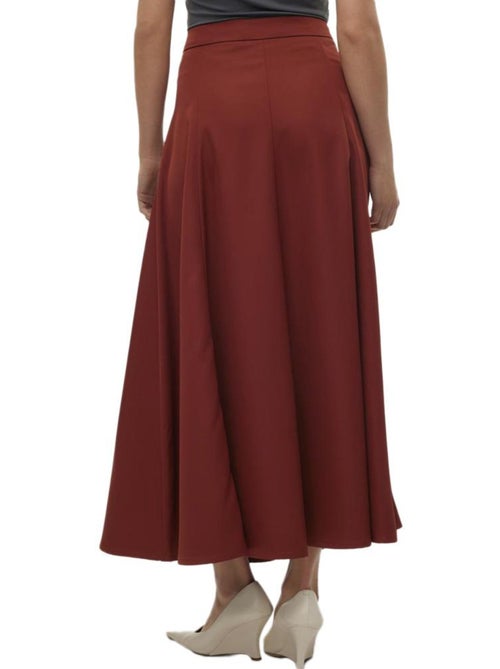 Saia Comprida Terracota Vero Moda Tara Ancle para Mulher - Kiabi Saia Comprida Terracota Vero Moda Tara Ancle para Mulher - Kiabi
