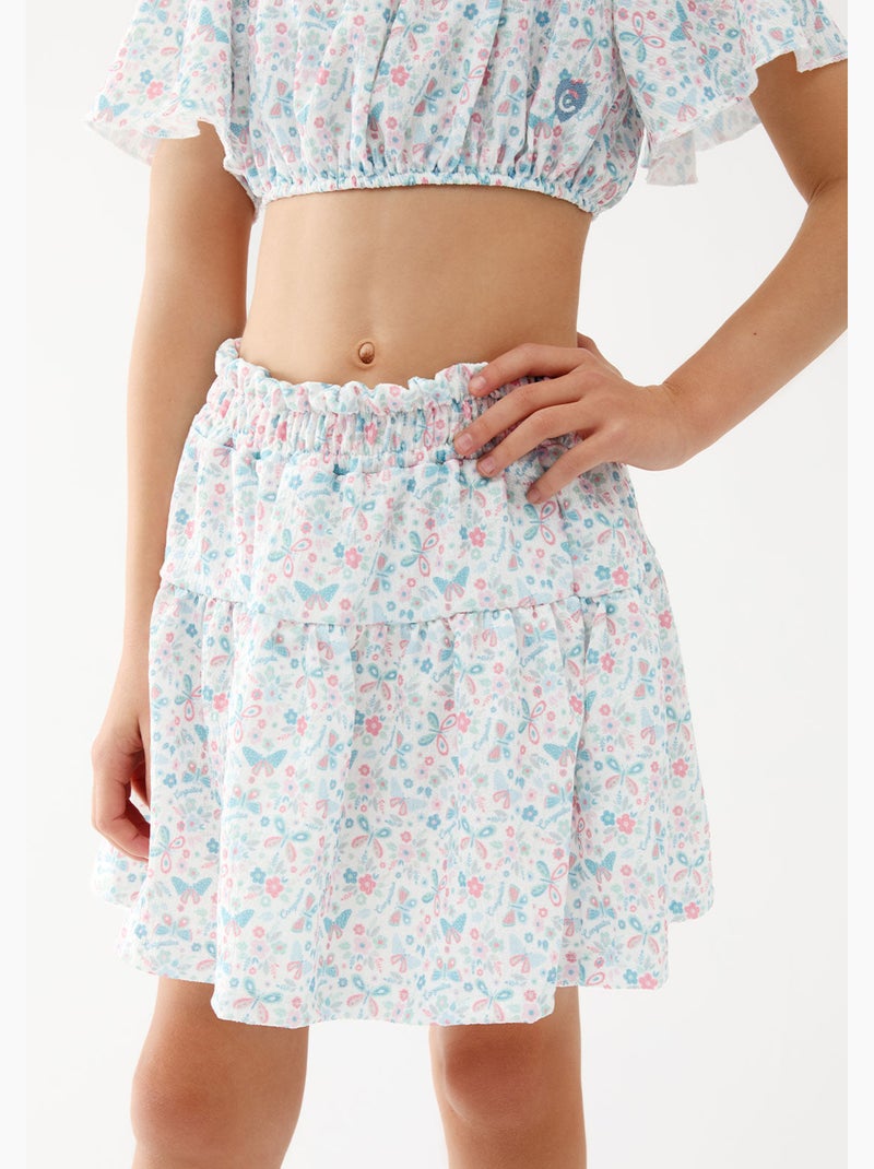 Saia conguitos falda con mariposas Branco - Kiabi