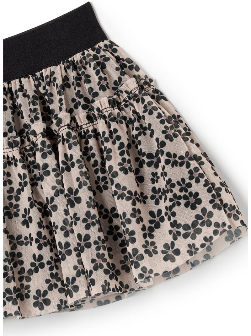 Saia conguitos falda estampado floral Castanho - Kiabi