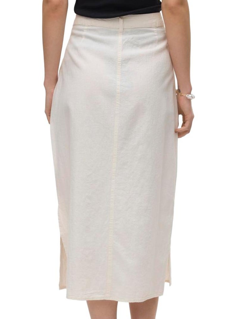 Saia Creme Vero Moda Luna com Bolsos para Mulher Ecru - Kiabi