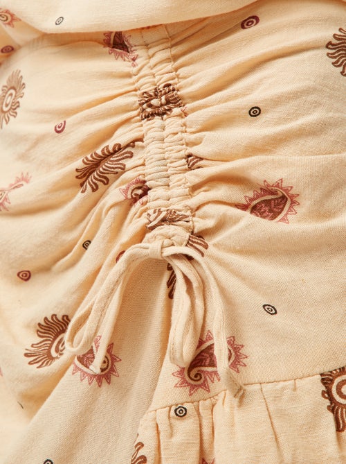 Saia curta com base com folhos em camadas - Kiabi