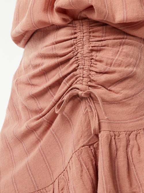 Saia curta com base com folhos em camadas - Kiabi