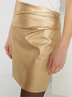 Saia curta dourada - Kiabi