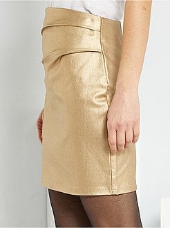 Saia curta dourada - Kiabi