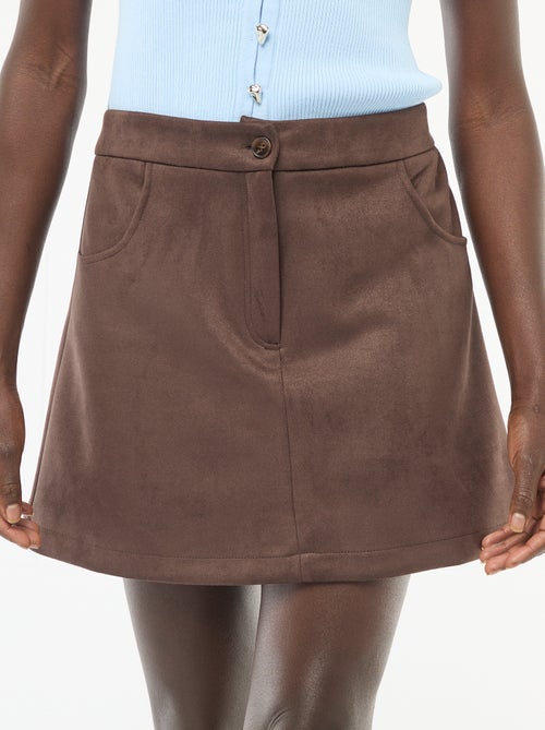 Saia curta em camurça - Kiabi