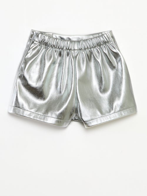 Saia curta em imitação de couro - Kiabi