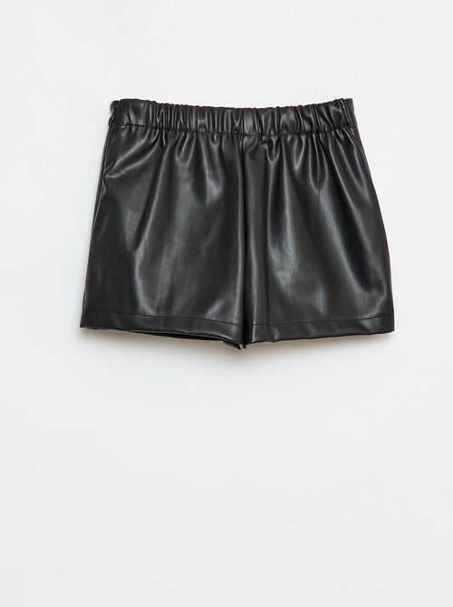 Saia curta em imitação de couro - Kiabi