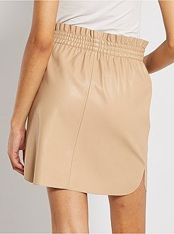 Saia curta em pele sintética - Kiabi