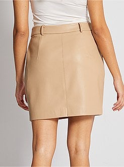 Saia curta em pele sintética - Kiabi