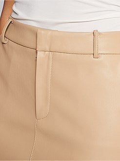 Saia curta em pele sintética - Kiabi