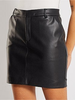 Saia curta em pele sintética - Kiabi