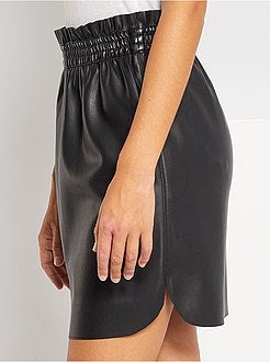 Saia curta em pele sintética - Kiabi