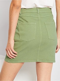 Saia curta em sarja - Kiabi